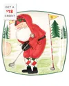 Vietri Old St. Nick Square Platter - Golfing In Multi