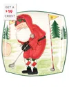 Vietri Old St. Nick Square Platter - Golfing In Multi