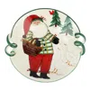 Vietri Old St. Nick Handled Scallop Bowl With Geese