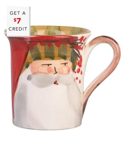 Vietri Old St. Nick Hat Mug With $7 Credit In Multi