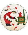 Vietri Old St. Nick Large Round Platter With Oven In Multi