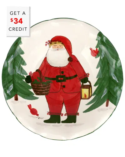 Vietri Old St. Nick Pedestal Fruit Bowl With $34 Credit