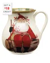Vietri Old St. Nick Round Body Pitcher In Multi