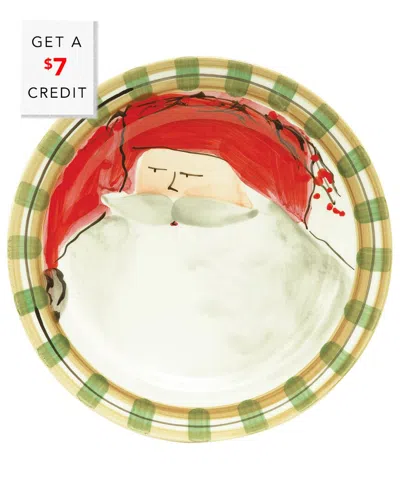 Vietri Old St. Nick Round Salad Plate With $7 Credit In Multi