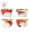 Vietri Old St. Nick Assorted Cereal Bowls - Set Of 4 In Multicolor