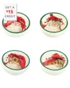 Vietri Old St. Nick Assorted Condiment Bowls, Set Of 4 In Multicolor
