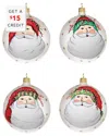 Vietri Old St. Nick Assorted Ornaments 4-piece Set In Multicolor