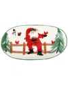 Vietri Old St. Nick Shallow Oval Bowl In Multi
