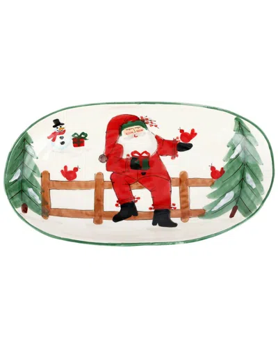 Vietri Old St. Nick Shallow Oval Bowl