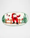 Vietri Old St. Nick Shallow Oval Bowl In Multi