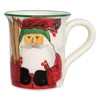 Vietri Old St. Nick Skiing Mug In Multi