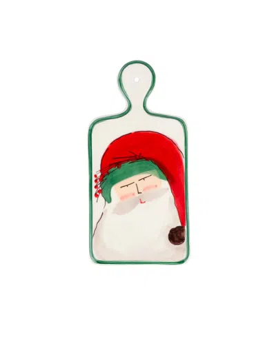 Vietri Old St. Nick Small Cheese Board In Red