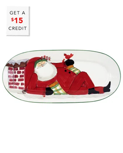 VIETRI VIETRI OLD ST. NICK SMALL OVAL PLATTER WITH $15 CREDIT
