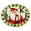 Vietri Old St. Nick Rimmed Oval Christmas Bowl In Multi