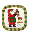 Vietri Old St. Nick Small Rimmed Square Platter In Multi
