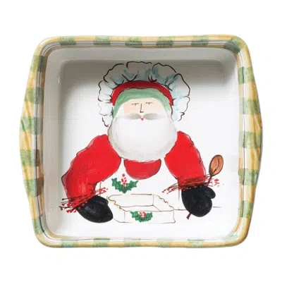 Vietri Old St. Nick Square Baker With Chef In Brown