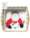 Vietri Old St. Nick Square Baker W/ Chef In Multicolor