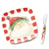 Vietri Two-piece Old St. Nick Plate & Spreader Set In Multi