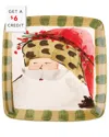 Vietri Old St. Nick Square Salad Plate In Multicolor