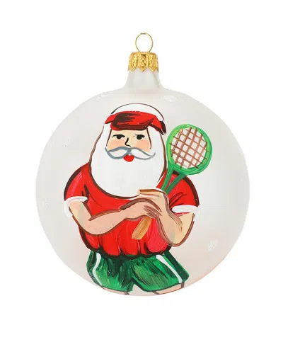 Vietri Old St. Nick Bicycle Ornament In Multicolor