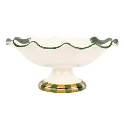 Vietri Old St. Nick Terra Bianca Fruit Bowl In White;green;red