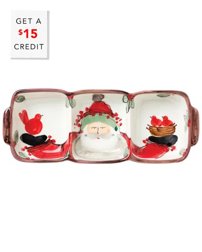 Vietri Old St. Nick Three-part Server With $15 Credit In Multicolor