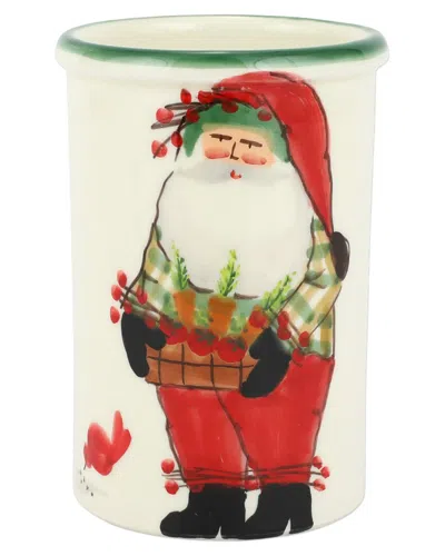Vietri Old St. Nick Utensil Holder In Multi
