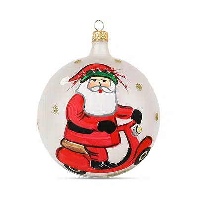 Vietri Old St. Nick Vespa Ornament In Red