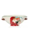 Vietri Old St. Nick Handled Oval Bowl In Multi