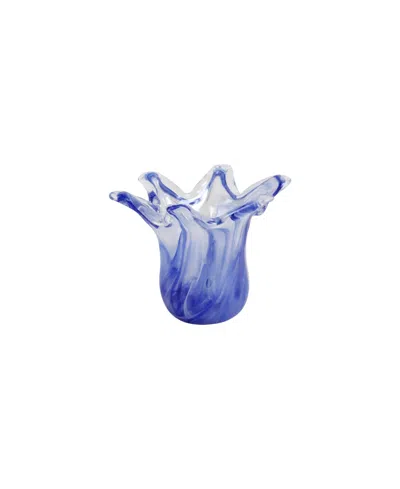 Vietri Onda Glass Cobalt Petite Vase In Blue