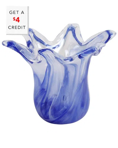 Vietri Onda Glass Cobalt Petite Vase In Blue