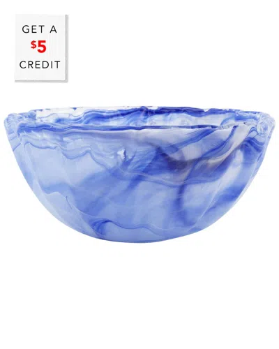 Vietri Onda Glass Cobalt Small Bowl In Blue