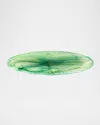 Vietri Onda Glass Long Oval Bowl In Green