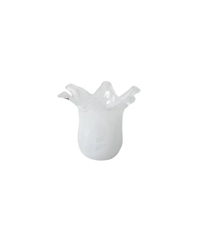 Vietri Onda Glass Petite Vase In White