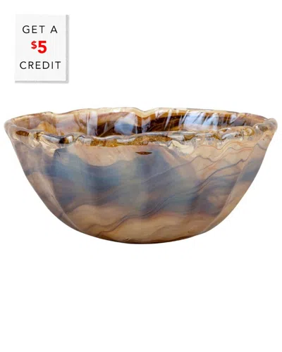 Vietri Onda Glass Tortoiseshell Small Bowl With $5 Credit