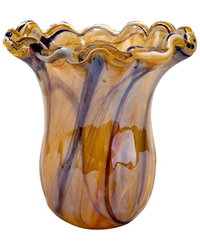 VIETRI VIETRI ONDA GLASS TORTOISESHELL SMALL TULIP VASE