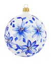 Vietri Ornaments Flowers Ornament In Blue