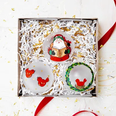 Vietri Ornaments Red Bird Ornaments Set