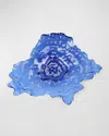Vietri Ostrica Glass Large Platter In Blue