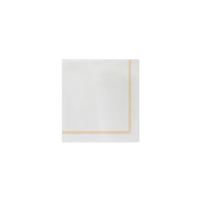 Vietri Papersoft Napkins Fringe Cocktail Napkins In White