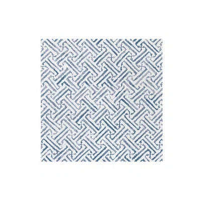 Vietri Papersoft Napkins Greek Key Cocktail Napkins (pack Of 20) In Blue