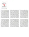 Vietri Papersoft Napkins Greek Key Light Gray Cocktail Na With $5 Credit
