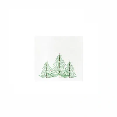 Vietri Papersoft Napkins Lastra Holiday Cocktail Napkins (pack Of 20) In Green