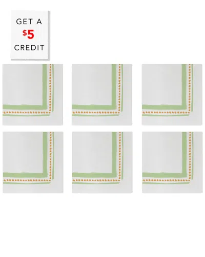Vietri Papersoft Napkins Pack Of 120 Campagna Cocktail Napkins With $5 Credit In White