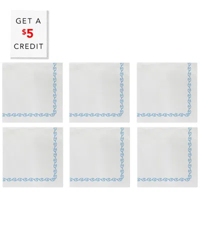 Vietri Papersoft Napkins Pack Of 120 Florentine Cocktail Napkins With $5 Credit In White