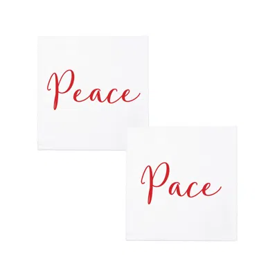 Vietri Papersoft Napkins Peace/pace Cocktail Napkins (pack Of 20)