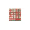 Vietri Papersoft Napkins Plaid Green & Red Cocktail Napkins (pack Of 20)