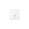 Vietri Papersoft Napkins Silver Monogram Cocktail Napkins - F (pack Of 20)