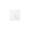 Vietri Papersoft Napkins Silver Monogram Cocktail Napkins - H (pack Of 20)
