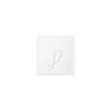 Vietri Papersoft Napkins Silver Monogram Cocktail Napkins - P (pack Of 20)